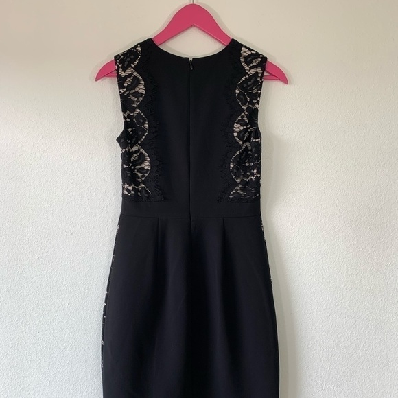 J Crew Black Lace Panel Dress 00 - Picture 7 of 7